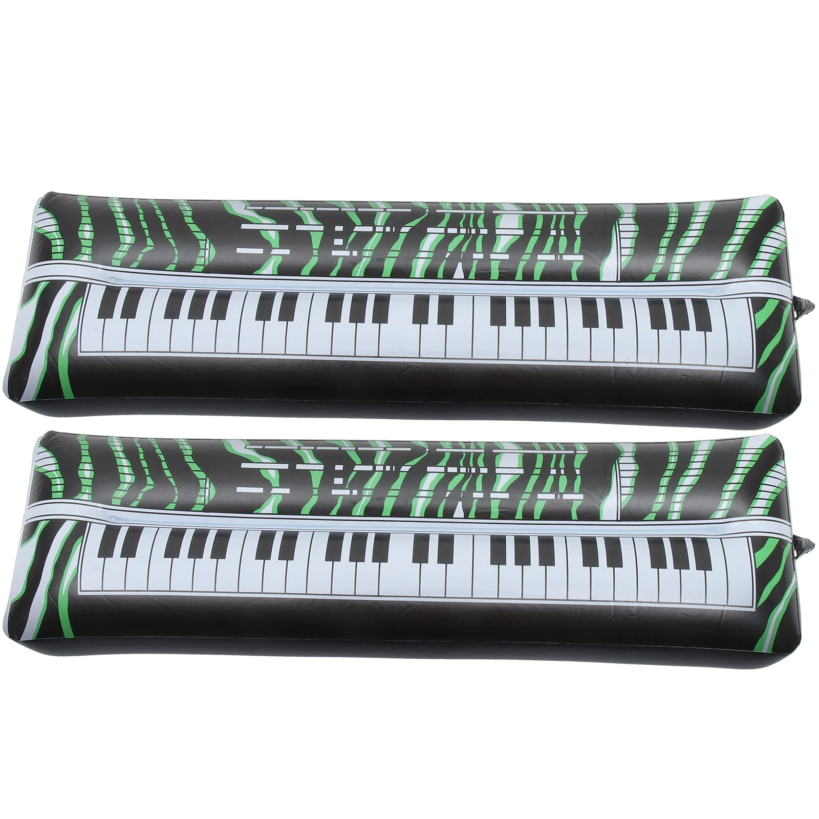 

2 Pcs Inflatable Electronic Keyboard Musical Instrument Gauges Party Supplies Pvc Child Inflation Portable