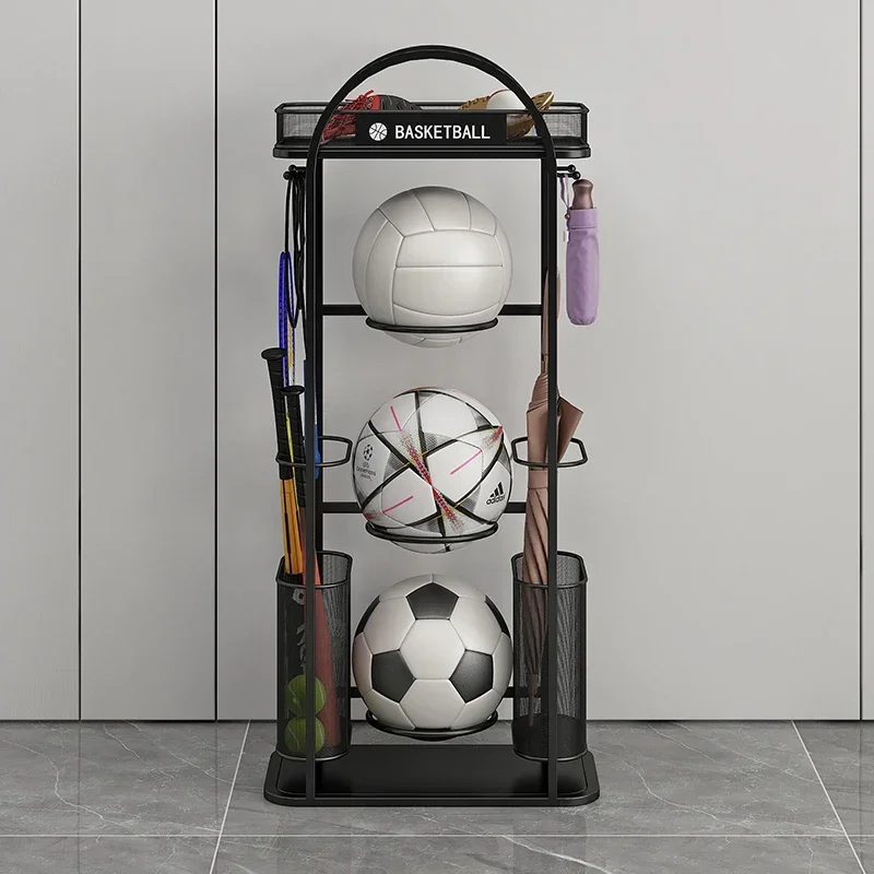 フットボールラックボールオーガナイザー、学校幼稚園用キャスター付き