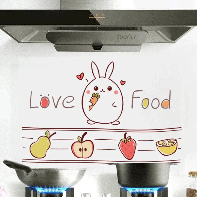 Household Kitchen Oil-Proof Wall Stickers Waterproof Self Adhesive Decals