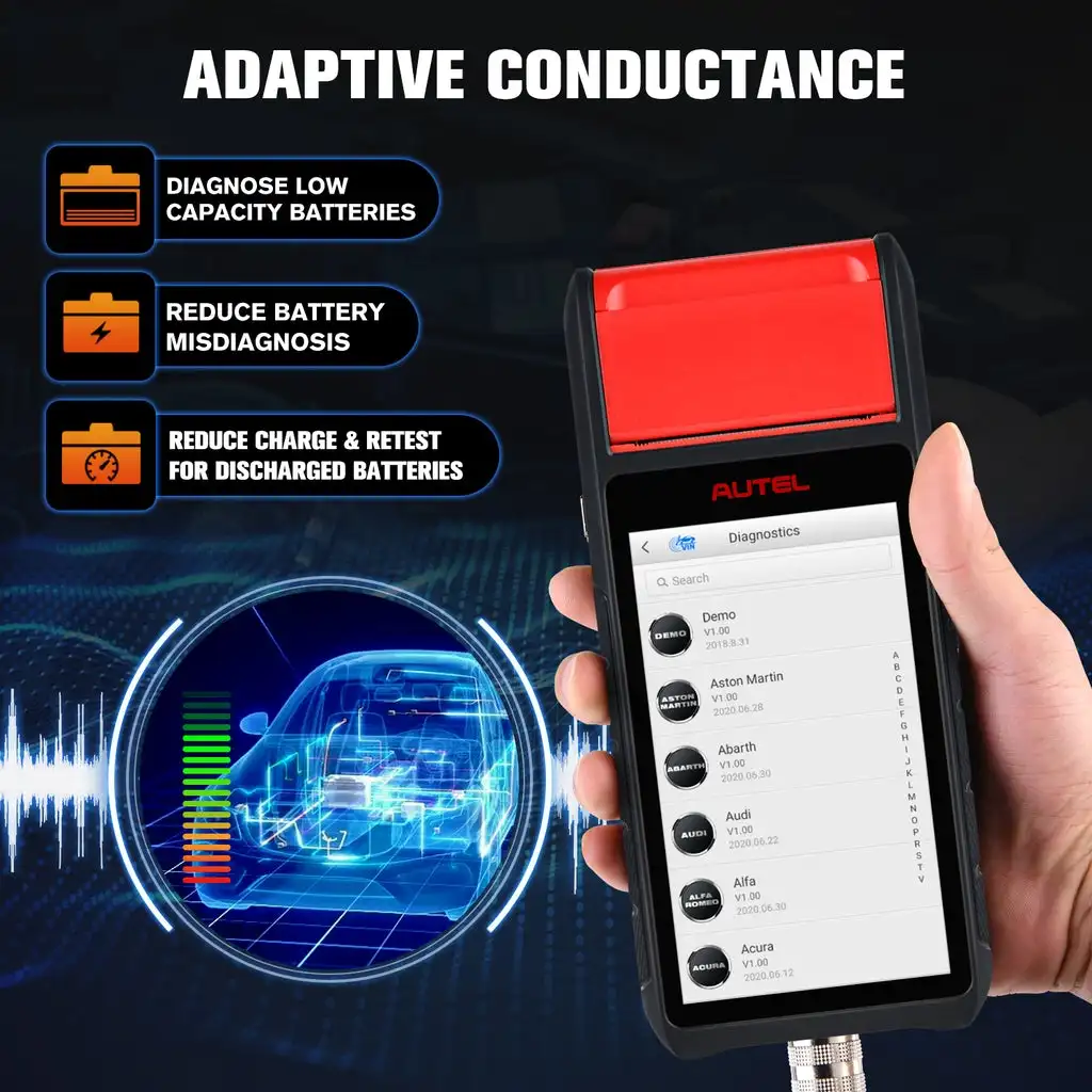 Autel MaxiBAS BT608 Intelligent Battery Health Cold Cranking Ability Electrical System Diagnostics Upgraded BT508/ BT506
