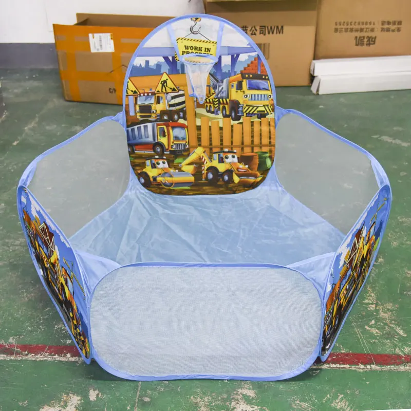 Children Shooting Pool Toys Cartoon Engineering Car Ocean Ball Pool Toys