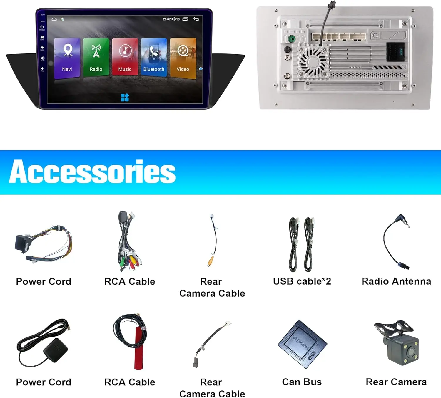 Android 13 Car Radio for BMW X1 E84 2010-2016, 10.1'' Blu-ray Touch Screen Car R