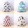 Cotton Linen Drawstring Bag Cute Cartoon Pattern Animal Plant Print Linen Fabric Pouch Storage Bag Sundry Organizer Gift Bags 1