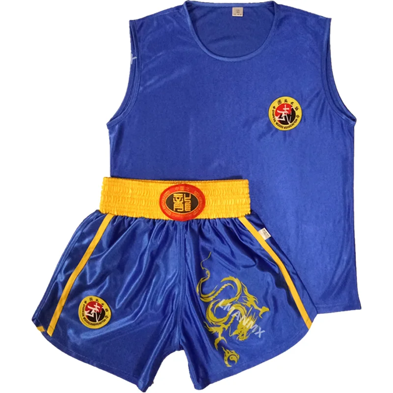 Children Costumes Unisex Boxing Uniform Sanda Suit Kongfu Uniform Wushu Clothing Martial Arts Performance Costume for Children Adult