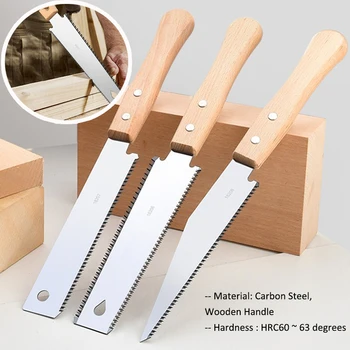 Hand Saw Single/Double Sided Saw Flexible Blade for Flush Cutting Household Woodworking Tools Fine Tooth Precision Flat Saws ﻿