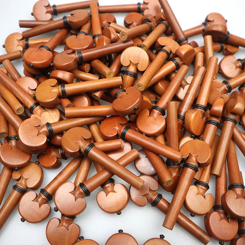 

100pcs 4/4 Full size Violin Pegs Jujube wood Brown color Violin String Tuning Key