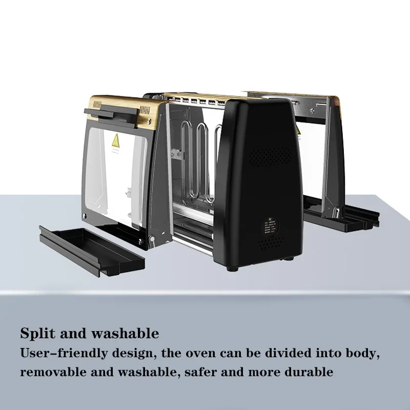 220VElectric Automatic Rotating Kebab Machine Oven Grill Electric Korean Barbecue Household Smokeless Healthy Skewers Machine