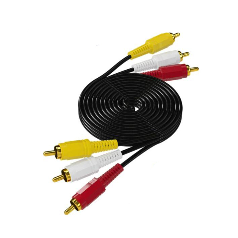 1/3/5/10PCS 1.5M 6Head Lotus Head AV Cable Audio Video Cable Set Top Box DVD TV Connection Cable 3RCA To 3RCA