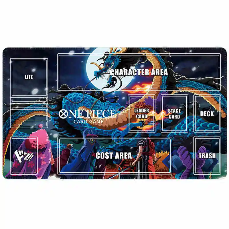 Diy Game Card Mat OPCG Battle Game Anime Lock The Edge Table Mat Gift Toys One Piece Luffy Ace Zoro Teach 60*35*0.2Cm