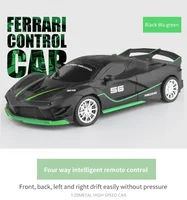 Radio Remote Control Car Rechargeable High Speed 15km/h 2.4G with LED Lights Boys and Girls Toys Remote Control Supercar Model 2