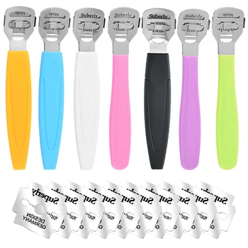 Rasoio per piedi in acciaio inossidabile taglierina per cuticole di mais raspa rimozione della pelle morta raspa File Pedicure professionale strumento per la cura dei piedi 1