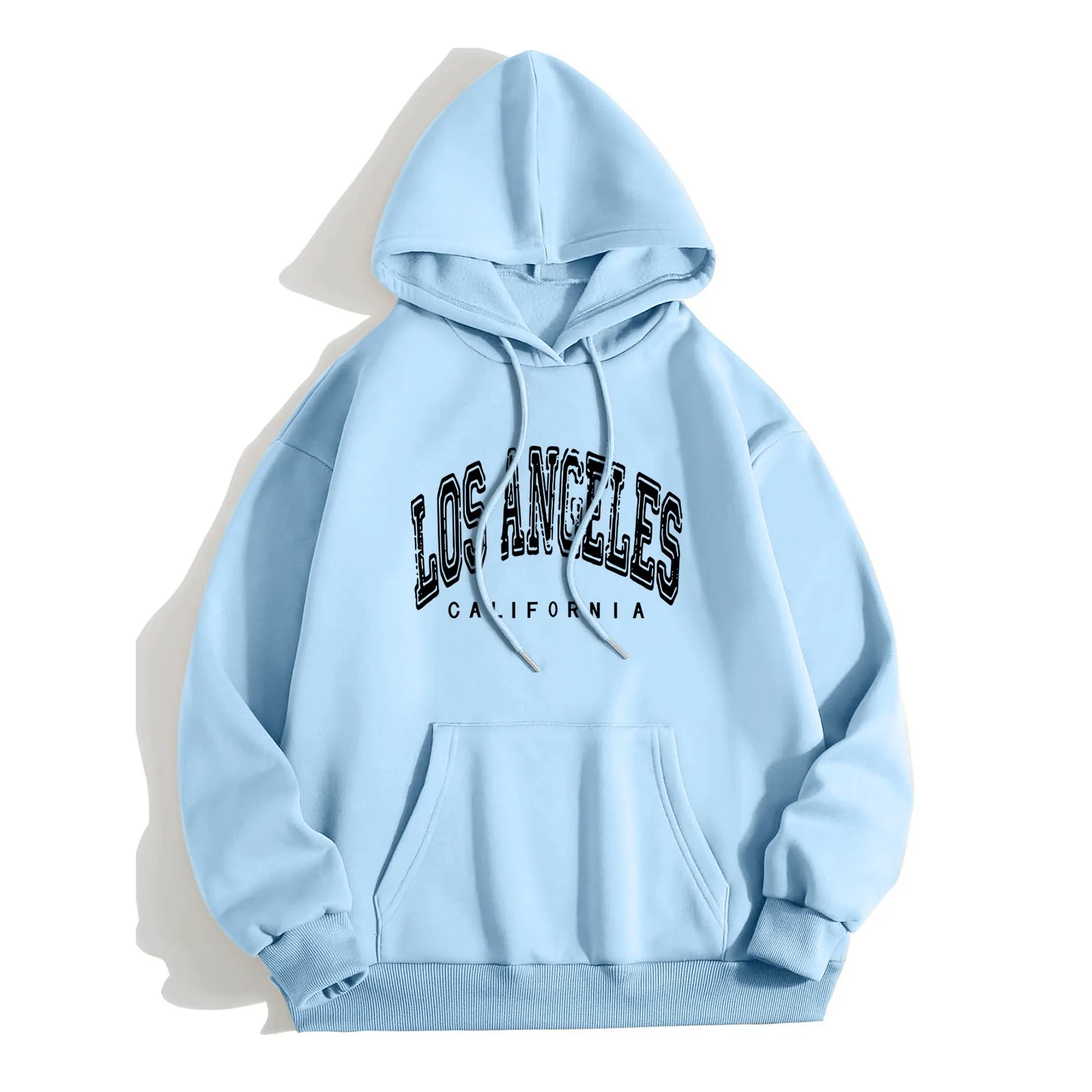 Ladies Women's Letter Graphic Hooded Print Round Neck Long Sleeve Sweatshirt Tops Long Hoodie Sweatshirt Women's