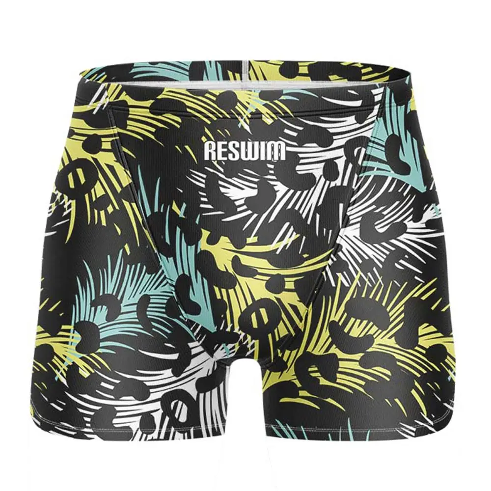 New Summer Mens Surf Swim Jammer Swimwear Shorts Trunks Beach Tights Shorts Quick Dry Sports Surfing Swimming Pants Gym Swimsuit