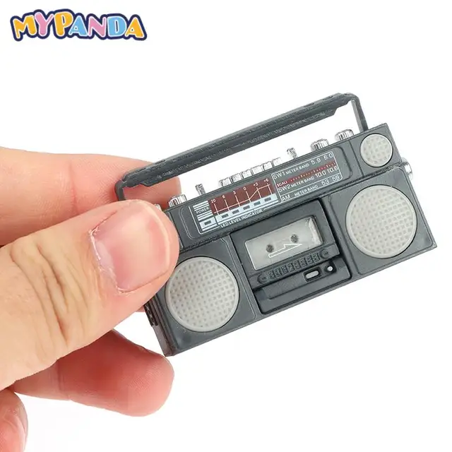 Dollhouse Miniature Radio Model Recorder Player Toy Doll Furniture Decor Doll House Retro Radio Recorder Player 1