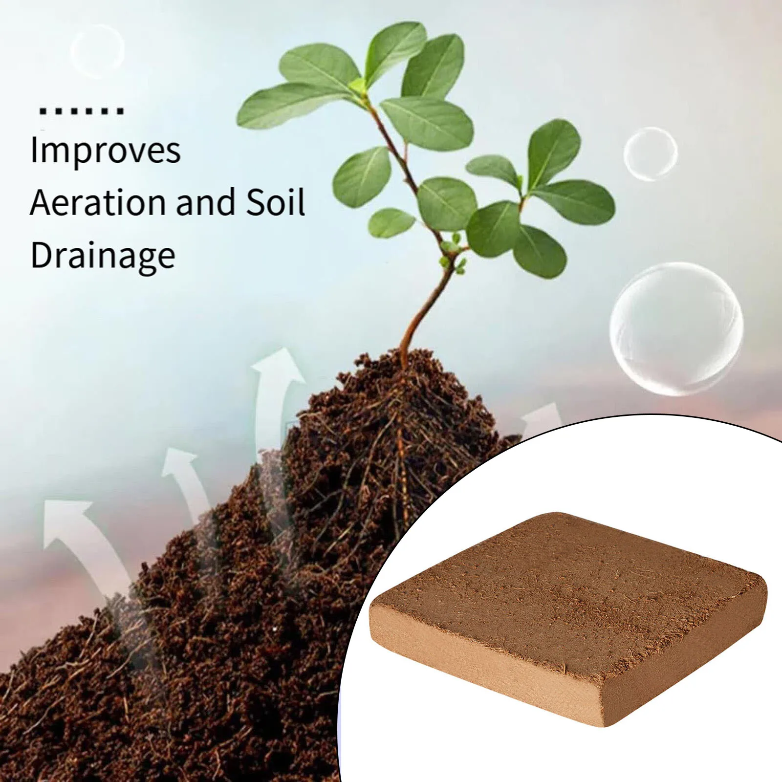 Description Picture 2 of itemOrganic Compressed Coco Coir Brick Coconut Fiber Organic Soil Plant Grow Medi Nutritious Soil Coconut Coir Compound Fertilizer