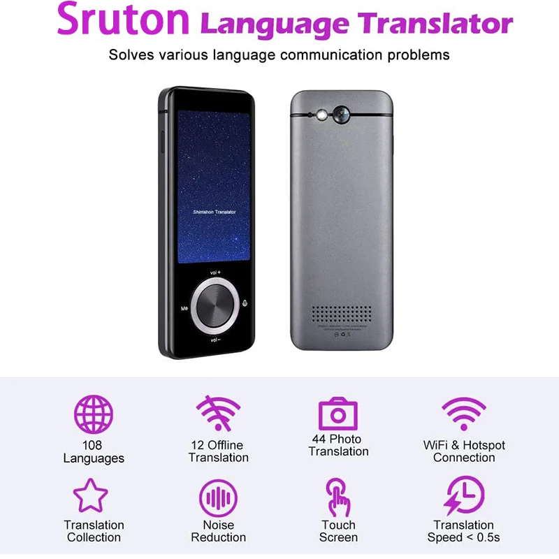 

M9 Camera Offline Interpreter Multi-language Voice Translator 107Online Photo Translation 12 Countries Android 8.1 System