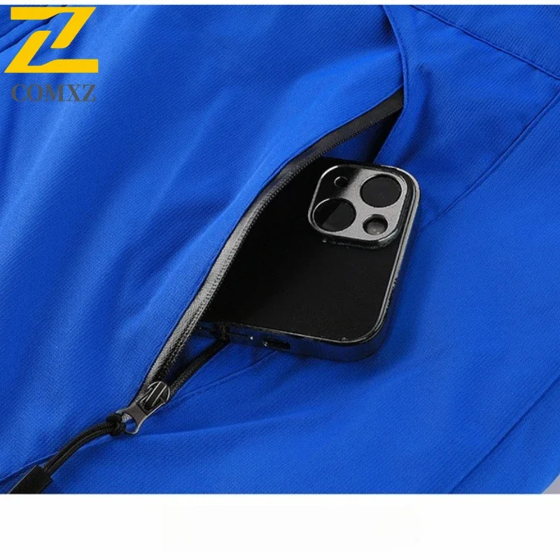 COMXZ Hooded Winter Jackets Warm Outdoor Windproof Adventure Hiking Camping Quilted Jacket Classic Climbing Racing Men's Jacket