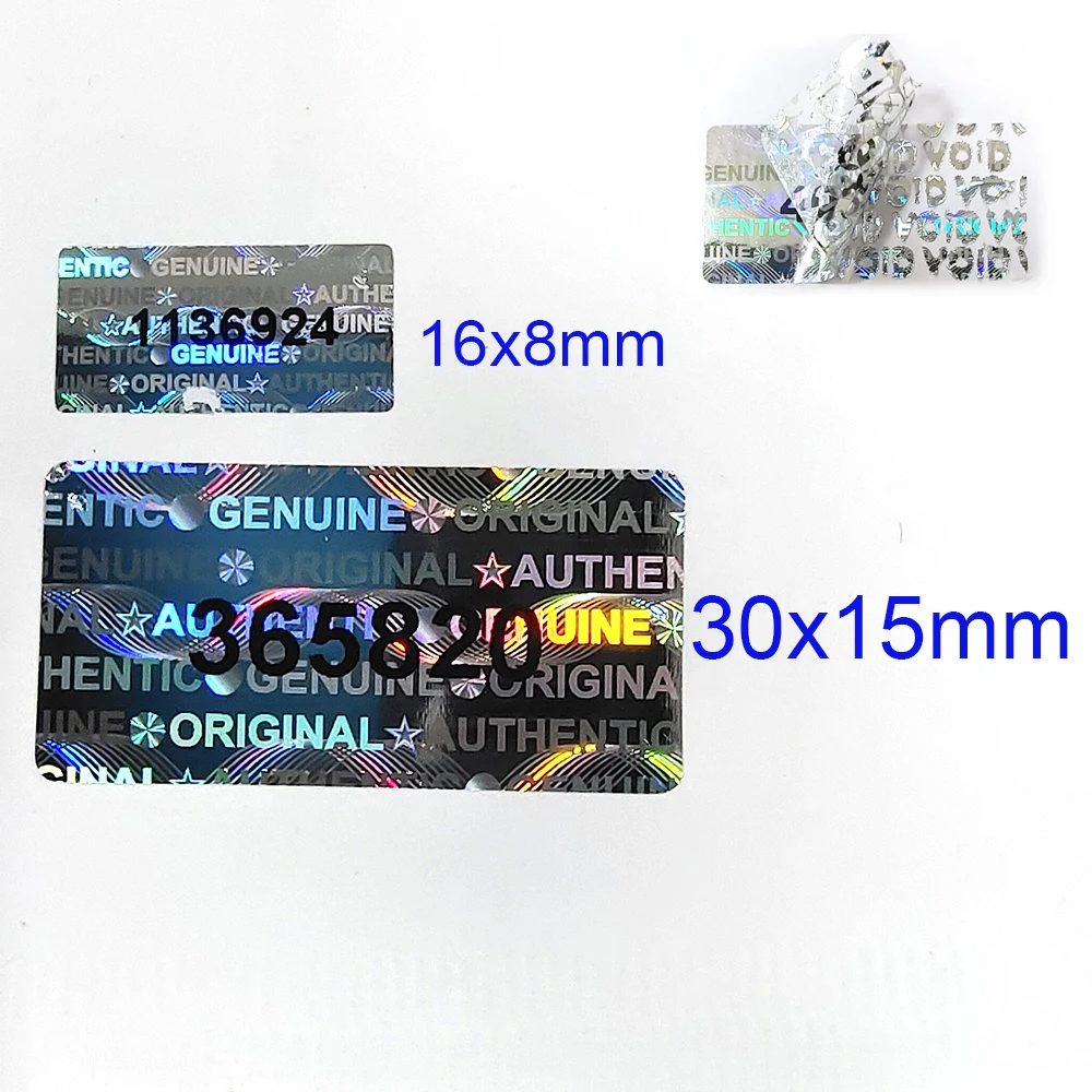 Hologram Security Seal Tamper Evident Removal Proof Packing Label Serial Number VOID Left Open Evidence Anti-fake Laser Sticker