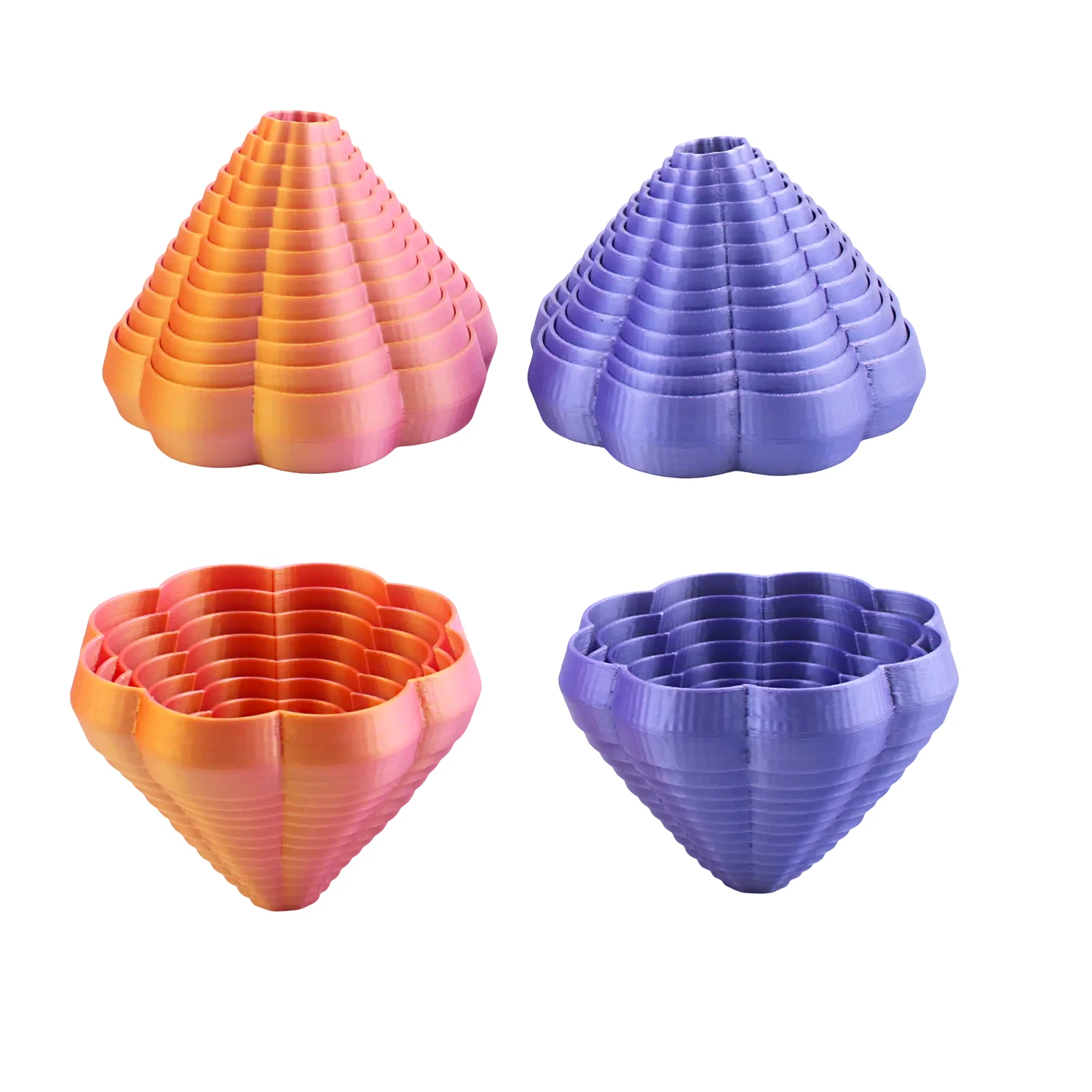 3D printed carrot tower decompression toy, decompression artifact creative toy, spinning finger gyroscope