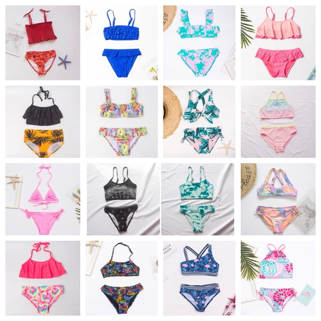 Girls Bathing Suits Kids Girls Holiday Cute Gradient Color Bikini Set Two  Piece Swimsuit Bathing Suit Teen Bathing Suit 