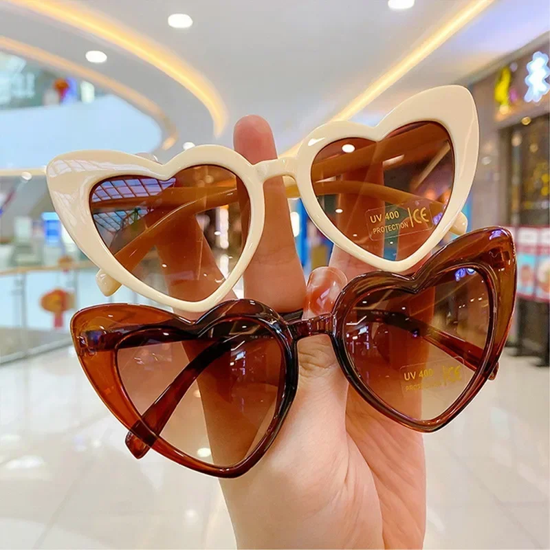 Kids Sunglasses Sun Glasses Kids Heart Sunglasses Summer Sunflower Sunglasses Girls Boys Cute Lovely Heart Retro UV400