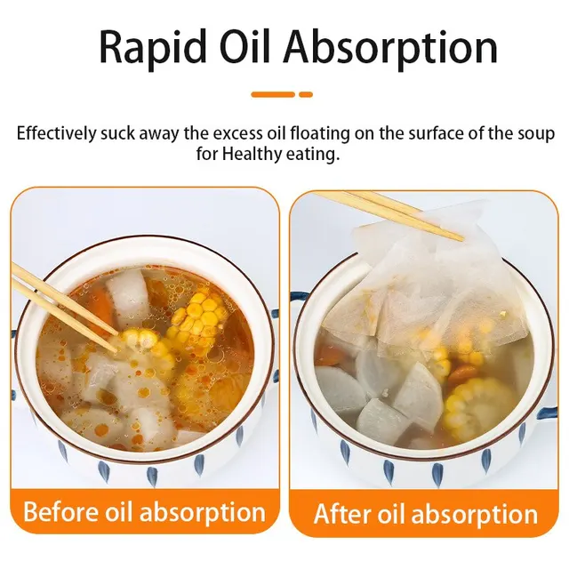 12Db/Táska Konyhai Ételek Olajszívás Papír Élelmiszer -Minőségű Olajszűrő Eldobható Otthoni Főzési Kiegészítők Eszközök - Image 2