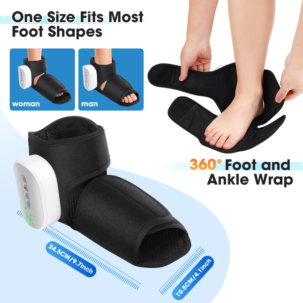 Massager Airbag Kneading Relaxation Lifting Warming Cordless Foot Ankle Brace Warm Joint Massage Device_voghion.com