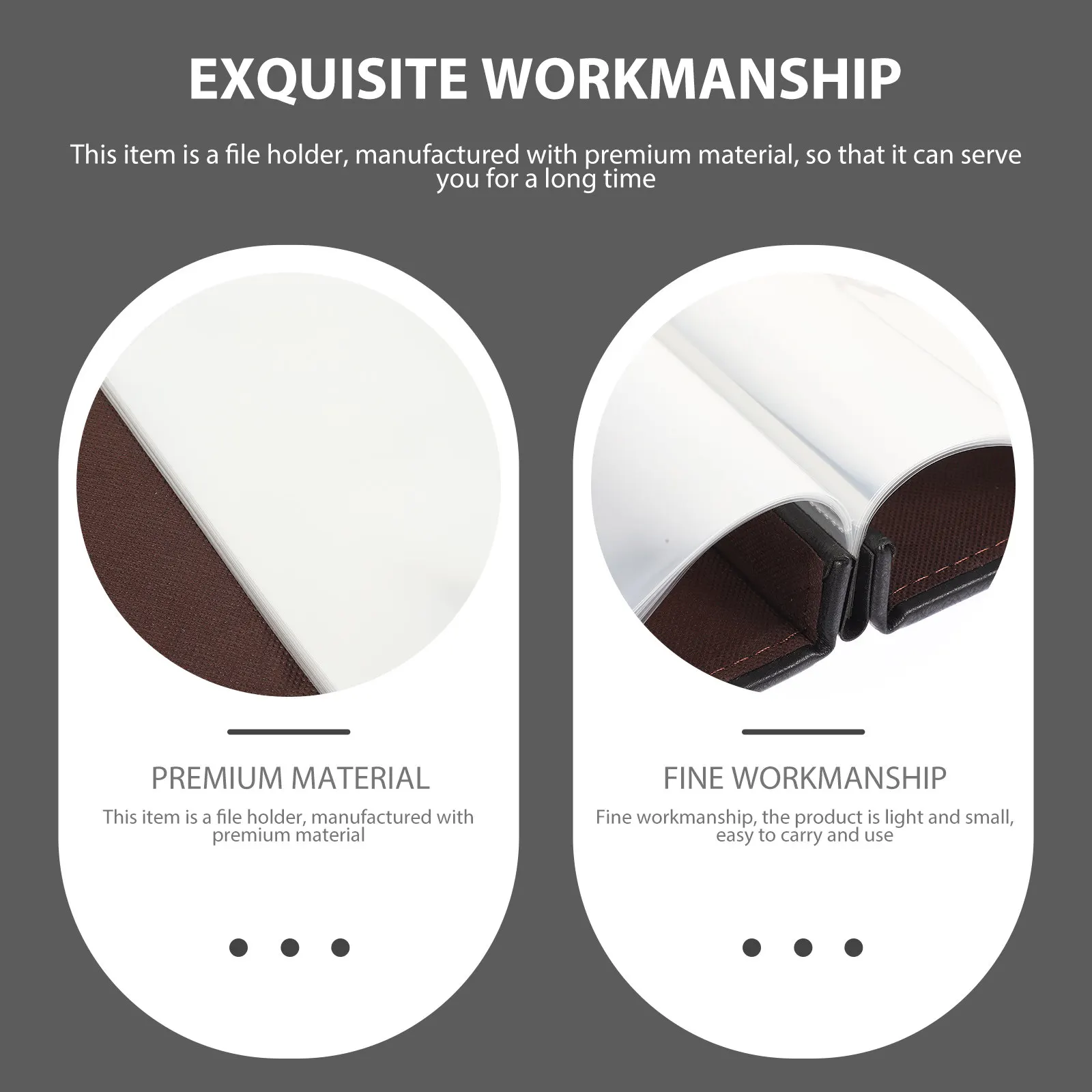 경량 플라스틱 파일 폴더 정리함 (내부 삽입형 디자인, 증명서, 시험지, 문서, 메뉴, 프로필 등에 적합)