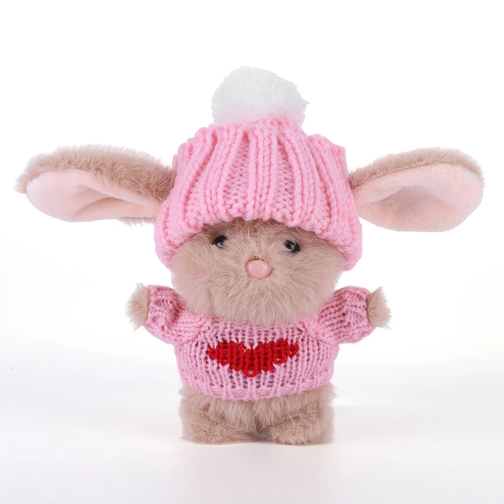 Mini Bunny Hug Cute Easter Gift Emotional Support Rabbit Soft Easter Bunny Stuffed Animal Easter Bunny Plush Toy Gift for Kids