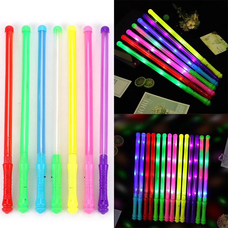 Large glow stick concert glow stick rainbow stick LED colorful light stick  flashing stick for concert angry party large party - AliExpress