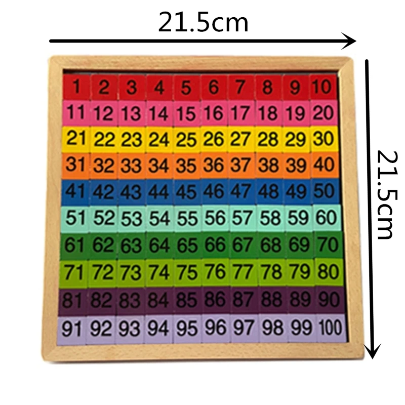 Math Teaching Board Wooden Toy 1-100 Consecutive Number Learning Toddler 3 4 Toy