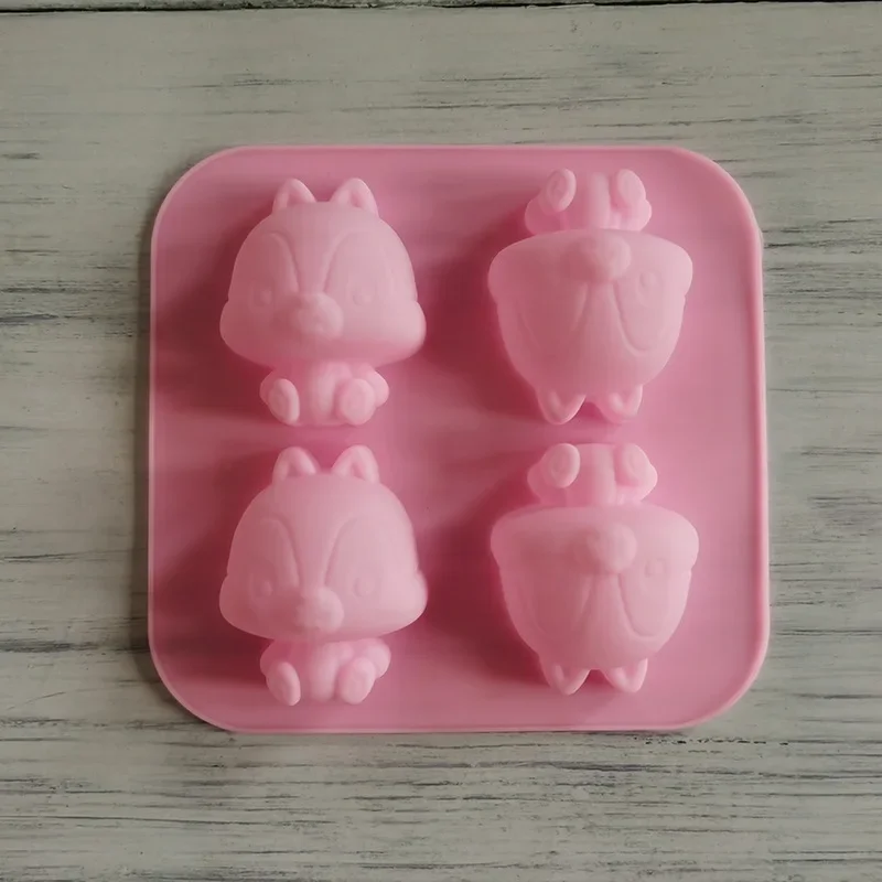 Disney Mickey Minnie Mouse Stitch 3D Silicone Ice Cube Tray Jelly Cookies Baking Cake Chocolate Fondant Mould Ice Cream DIY Tool kids baking mould