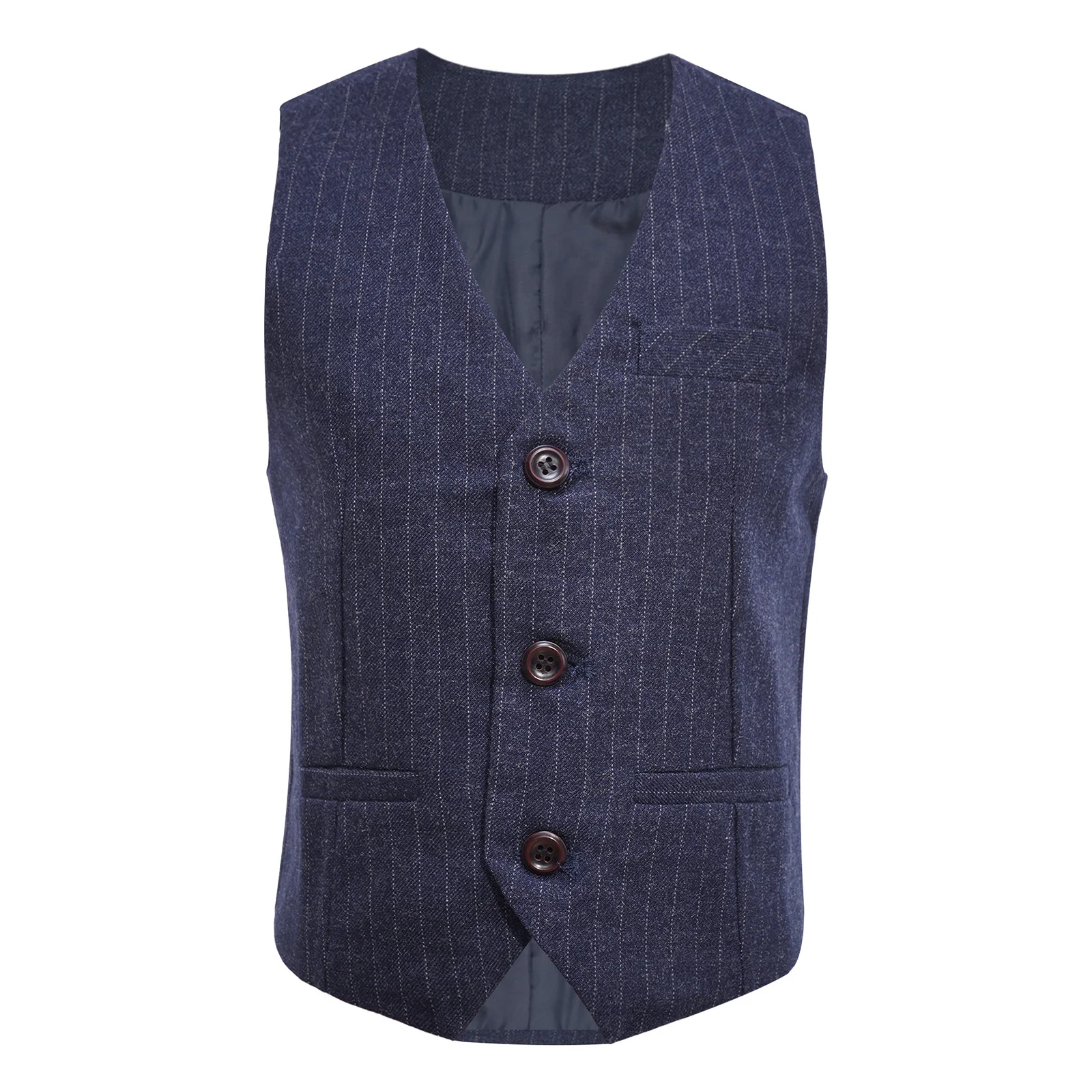 Kids Boys Gentleman Vest Single Breasted Sleeveless Suits Vests Children British Style Waistcoat Wedding Formal Party Costumes