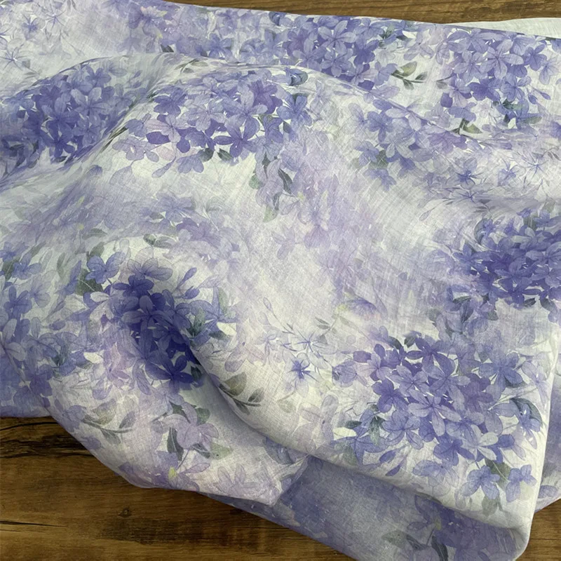 Linen Fabric Fabric For Sewing Natural Ramie Digital Printing Fabric Linen Pure Dress Chinese Thin Summer DIY Organization Sewing Designer Game Apples Clothes