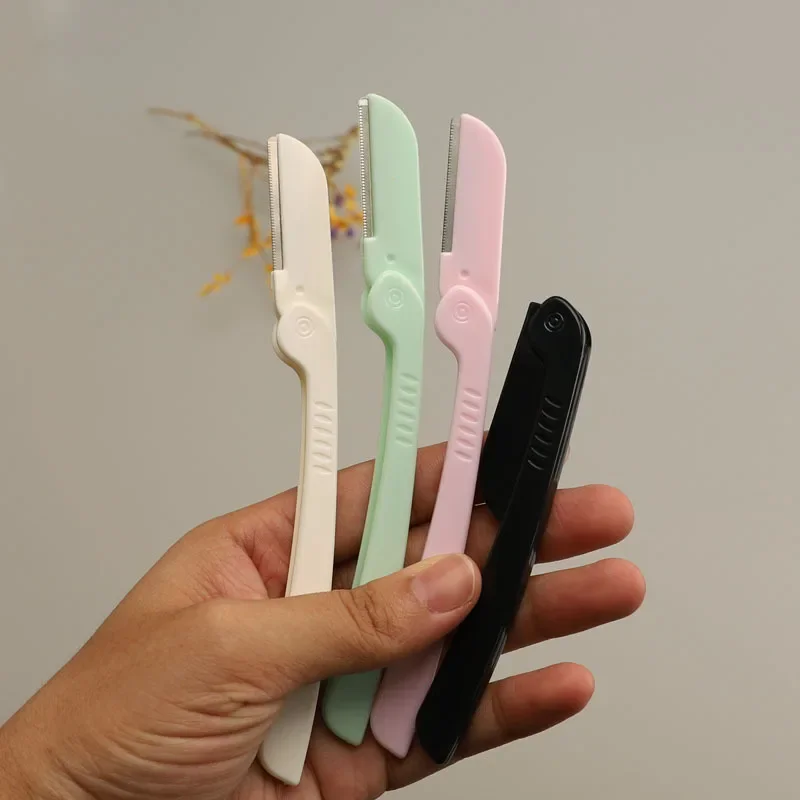 1PC Disposable Microblading Safe Folding Women Face Shaver Eyebrow Trimmer Blade Anti-Scratch Razor Makeup Tools 6