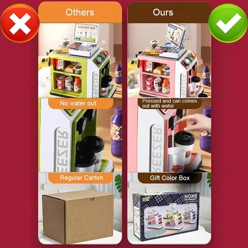 Children's Simulation Home Supermarket, Shopping Cash Register Toy, Puzzle Selling Store, 3 4 5 6 7 8 Years Old Girls Gift 2