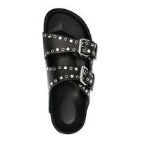 Sandals Woman Summer 2024 Beach Open Toe Slippers Flat Shoes Sandals Unisex Buckle Rivet Decoration Slip On Roman Big Size 43 - Image 3