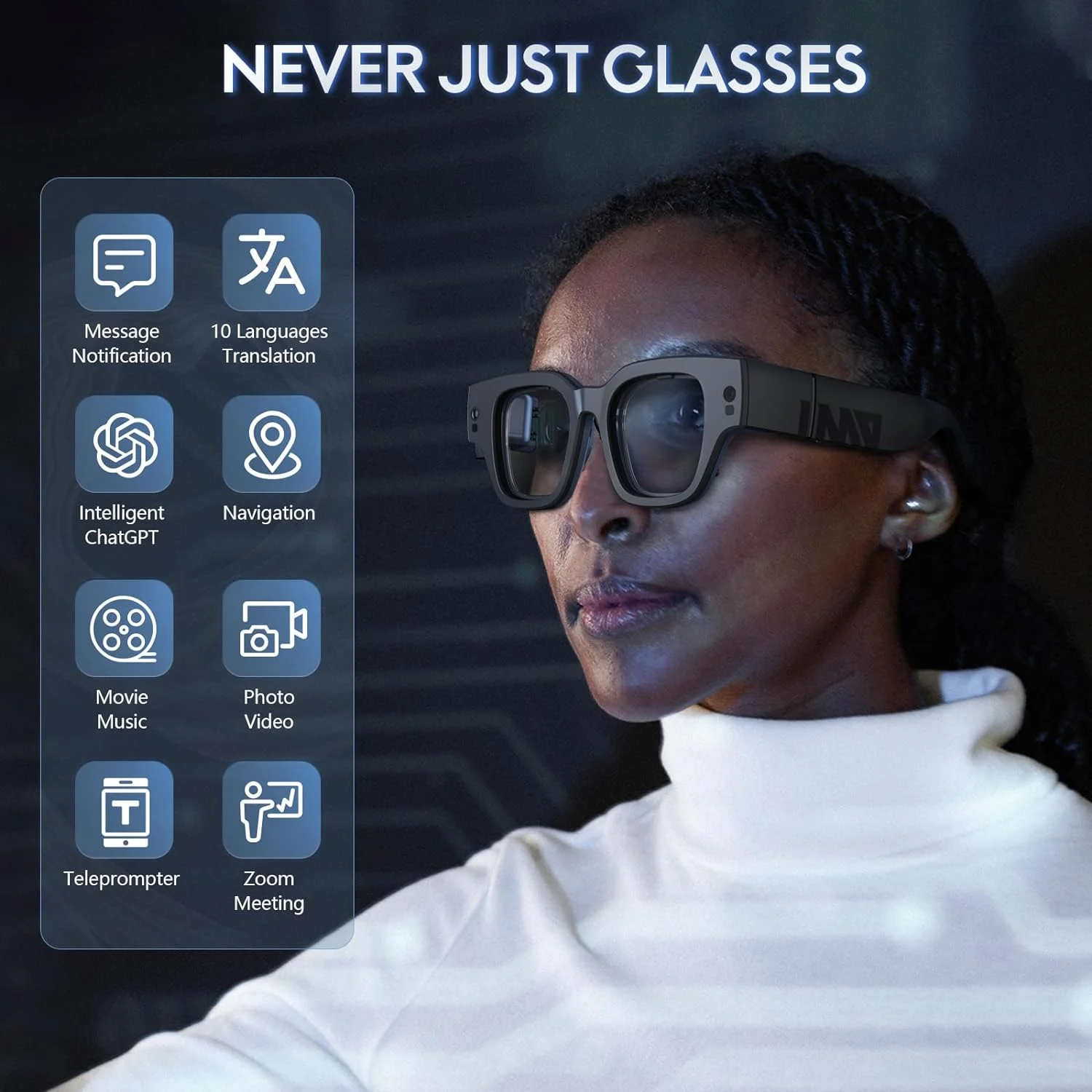 INMO Air 2 Wireless AR Glasses Full Color Display Smart Translation Glasses with Translation AIGC Portable for Office Speech