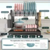 Dish Drying Rack, 2 Tier Large Dish Drying Rack for Kitchen Counter with Drainboard Stainless Steel Dish Drainer for Dish&Cup 2