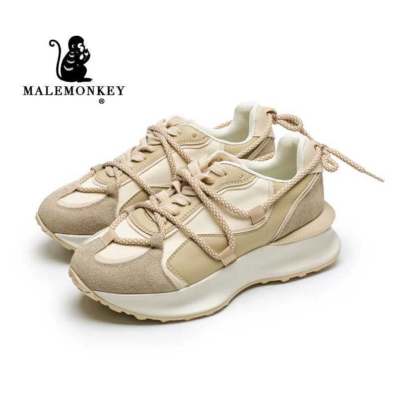 Platform Sneakers Women Casual Running Sport Shoes 2022 High Quality Fashion Leather Breathable Non Slip Female Shoes Handmade - Flats - AliExpress