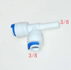 5PCS 3/8" - 3/8" Pipe Type T Connector RO Water Reverse Osmosis Aquarium ST023B
