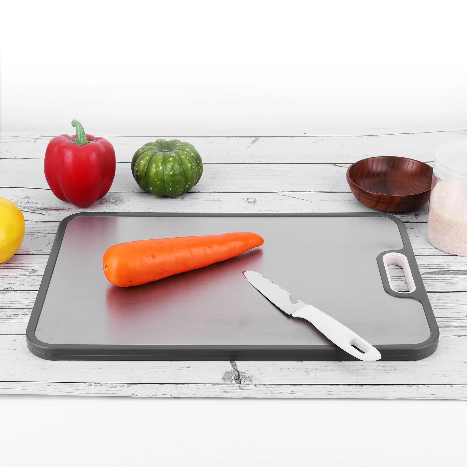 Rounded Edge Cutting Board Wear Resist Wheat Straw Chopping Board Thicken Large Meat Chopping Board for Fruit Vegetables Meat