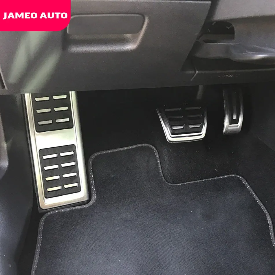 Stainless Steel Car Pedals for Volkswagen VW Golf GTI Passat B8 Polo A05 6C GP Fuel Brake Pedal Rest Foot Pedal Cover car accessories car pedals pedal cover stainless steel pedal cover