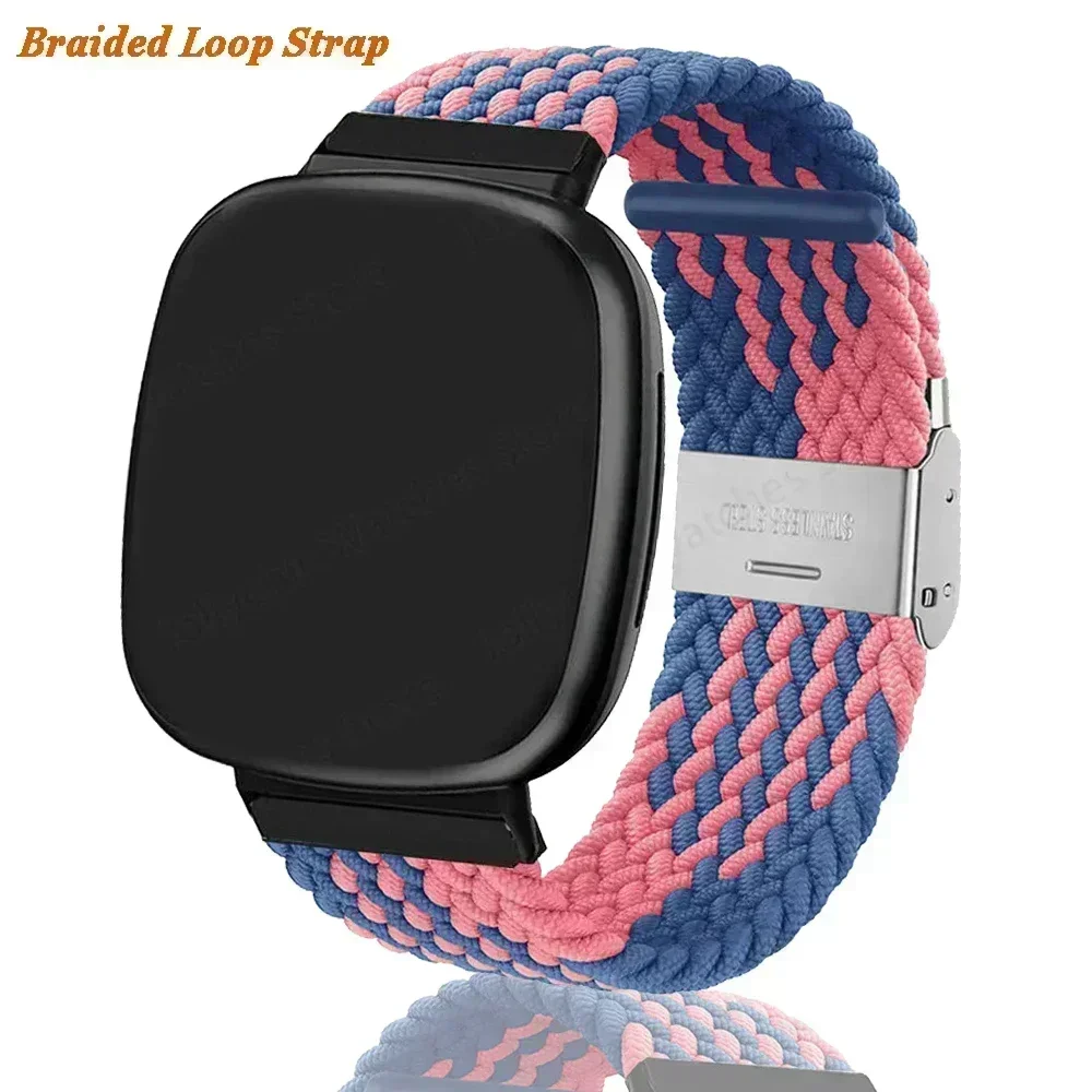 Enkic Bracelet Tressé Solo Loop Compatible Avec Fitbit Versa
