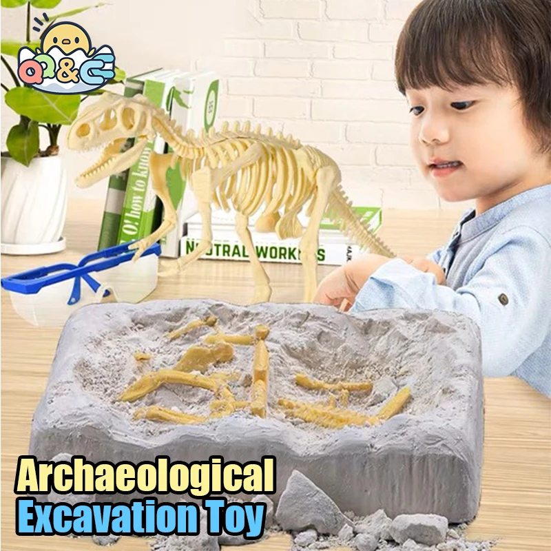 Dinosaurier Fossilien archäo logische Ausgrabung Spielzeug Edelstein Kinder Puzzle handgemacht und zusammen gebaut DIY Archäologie Spielzeug für Jungen