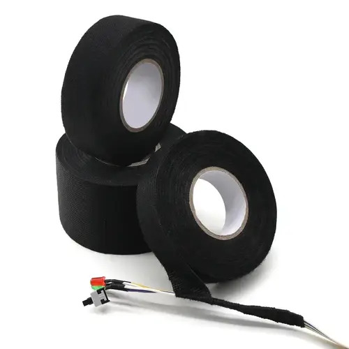 1/3/5 Roll Heat-resistant Adhesive Cloth Fabric Tape 9-50mm For Automotive Cable Tape Harness Wiring Loom Electrical Heat Tapes - Image 5