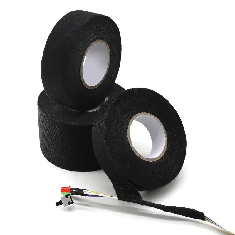1/3/5 Roll Heat-resistant Adhesive Cloth Fabric Tape 9-50mm For Automotive Cable Tape Harness Wiring Loom Electrical Heat Tapes - Image 5