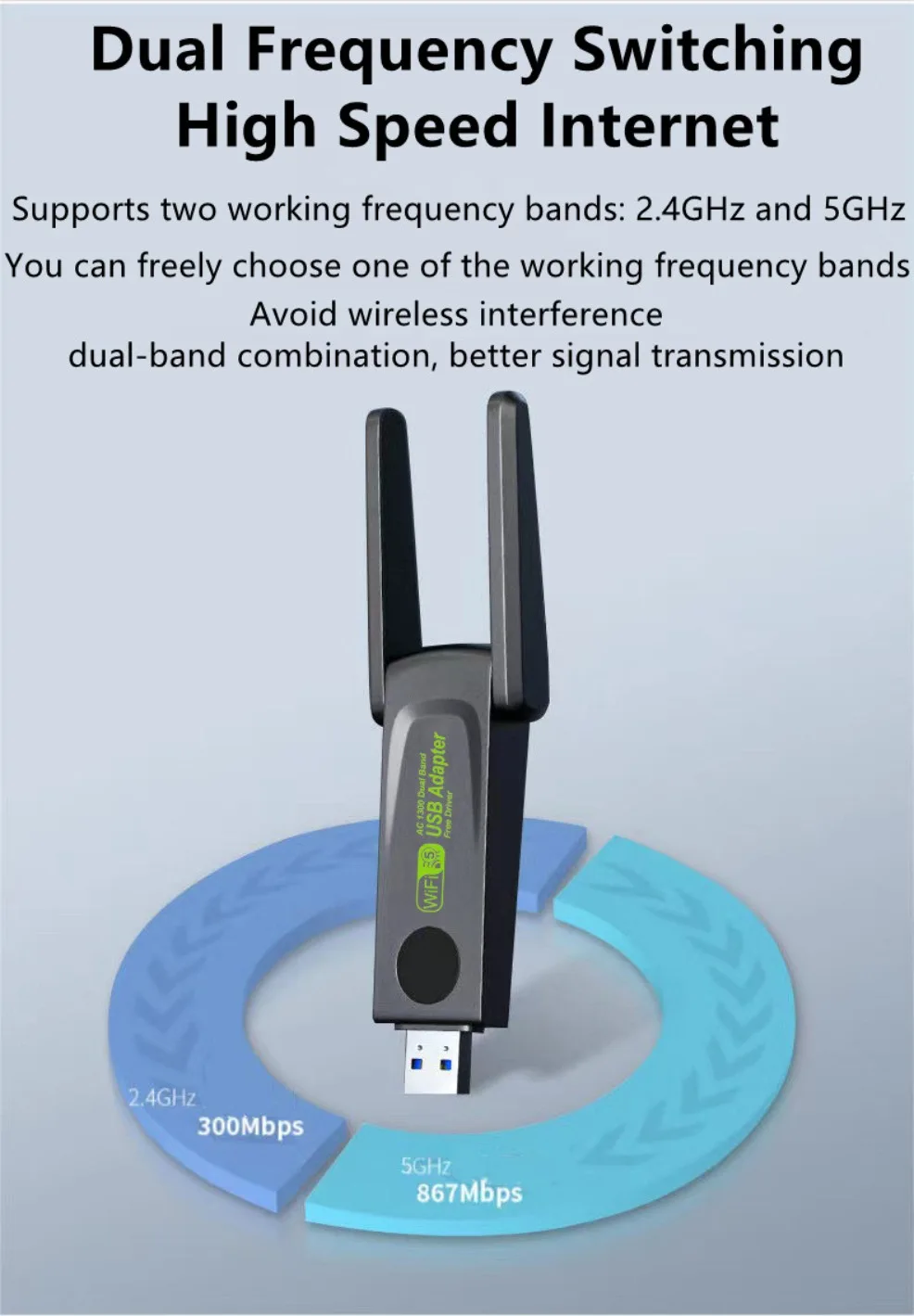 adaptateur usb wifi carte réseau sans fil avec dongle pour