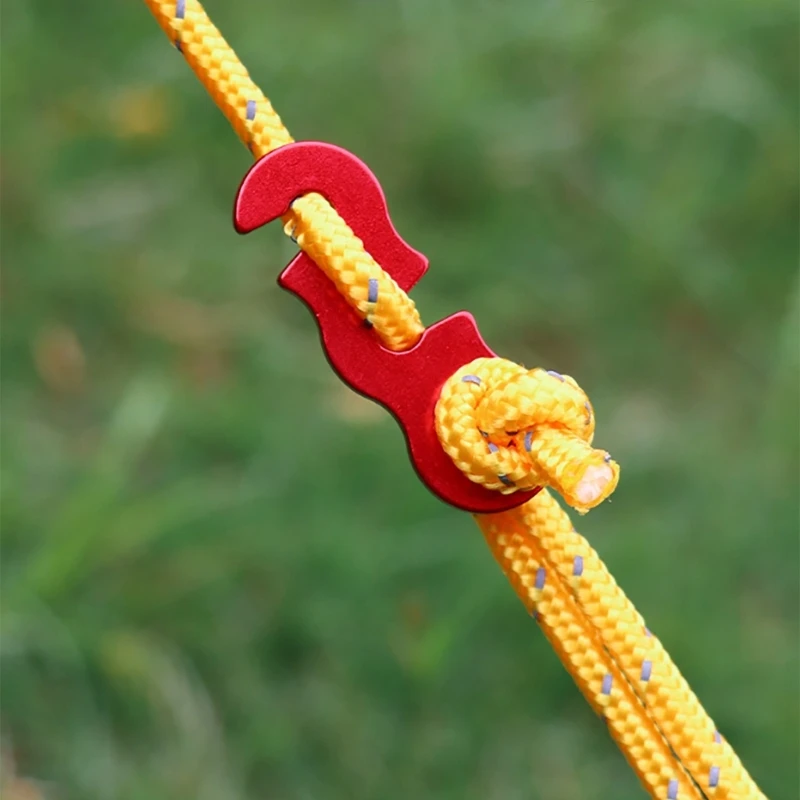 Guy Rope Tensioners Guy Line Cord Adjuster Aluminum Alloys Wind Rope Buckle Set tent rope tightener camping cord buckles camping rope buckle