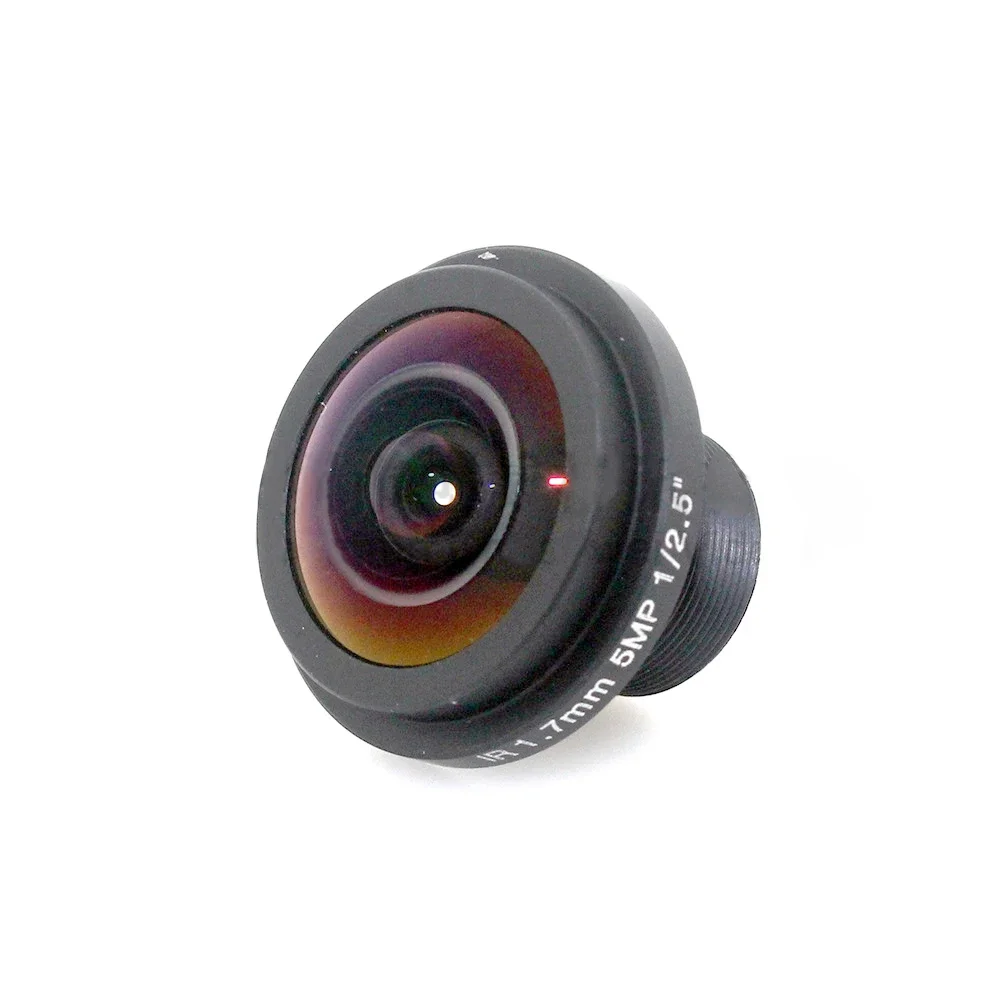1.7mm Fisheye Lens 5Megapixel For HD CCTV IP Camera Mount 1/2.5" F2.0 180Degree Wide Angle Panoramic CCTV Lens Camera Accessory